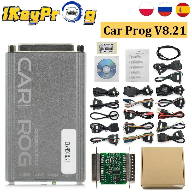 2020 Полные Адаптеры CARPROG 8 21 ONLINE CarProg V10.93/V8.21 OBD2 ремонт автомобиля программатор