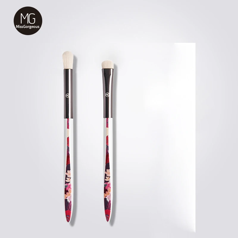 

Miss Gorgeous 2pcs Makeup Brushes Set Print Cosmetic Eye Shadow Blooming Brush Beauty Make Up Tools Polymer Nano Wool Technology