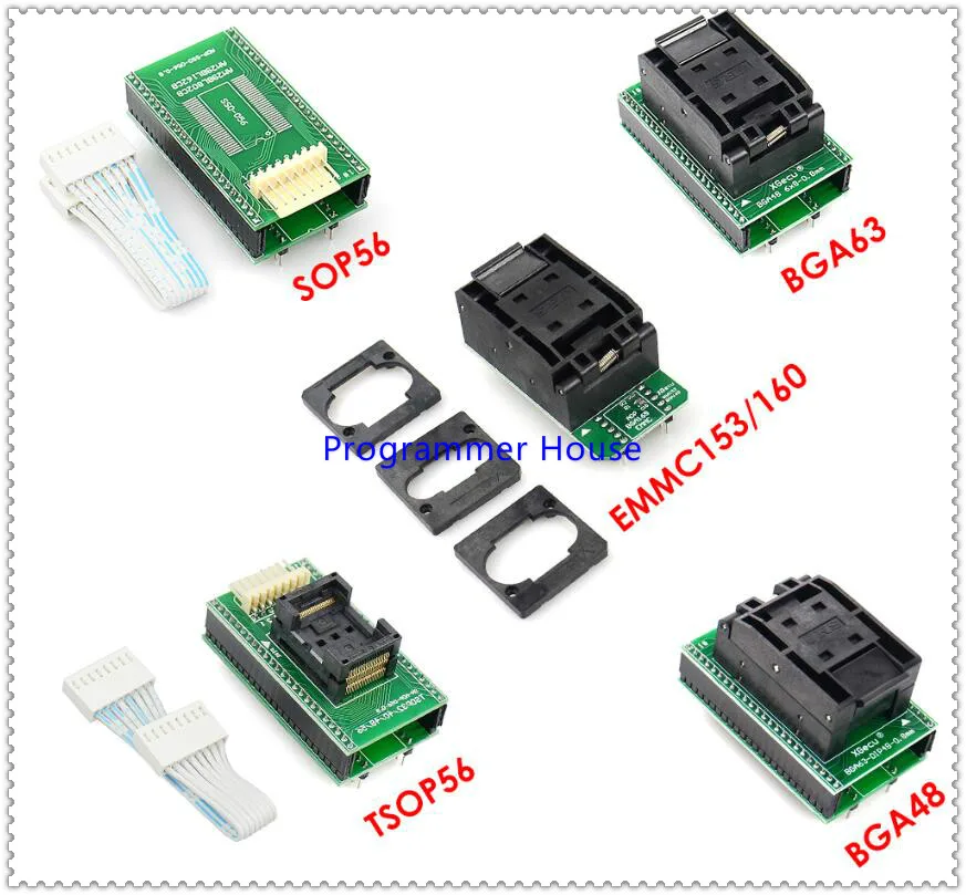 Программатор XGecu T56 для PIC/NAND Flash/EMMC TSOP48/TSOP56/BGA48/63/64/100/153/162/169/221 56Pin драйвер ISP