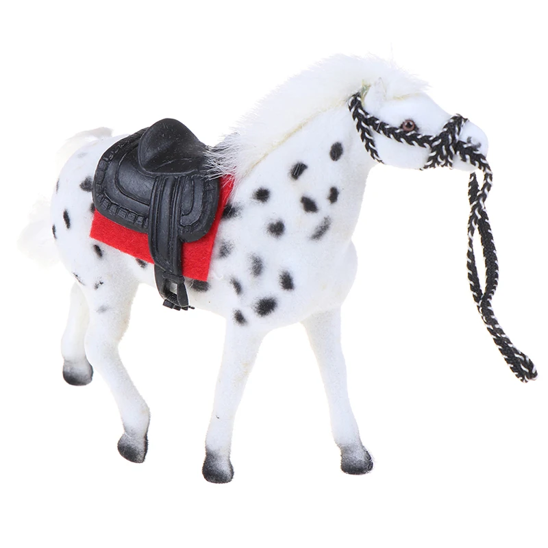 

1x Simulation plastic horse dollhouse mini children doll animal model toy gifts High Quality