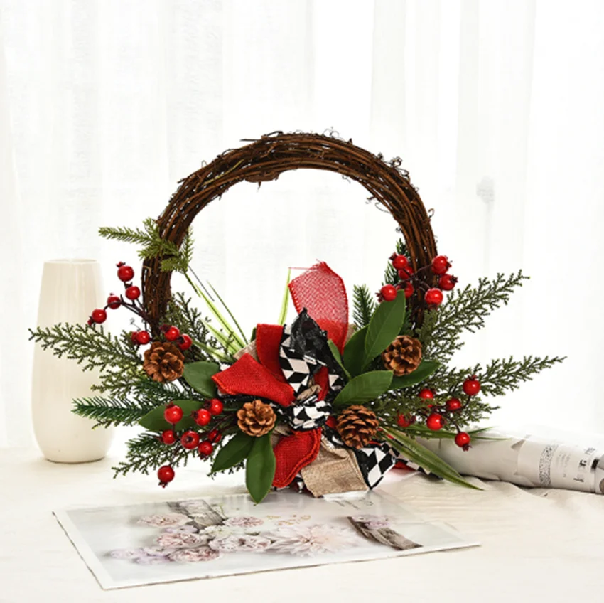 

2020 Christmas wreath Christmas ornaments Christmas ornaments wreath 33-40CM