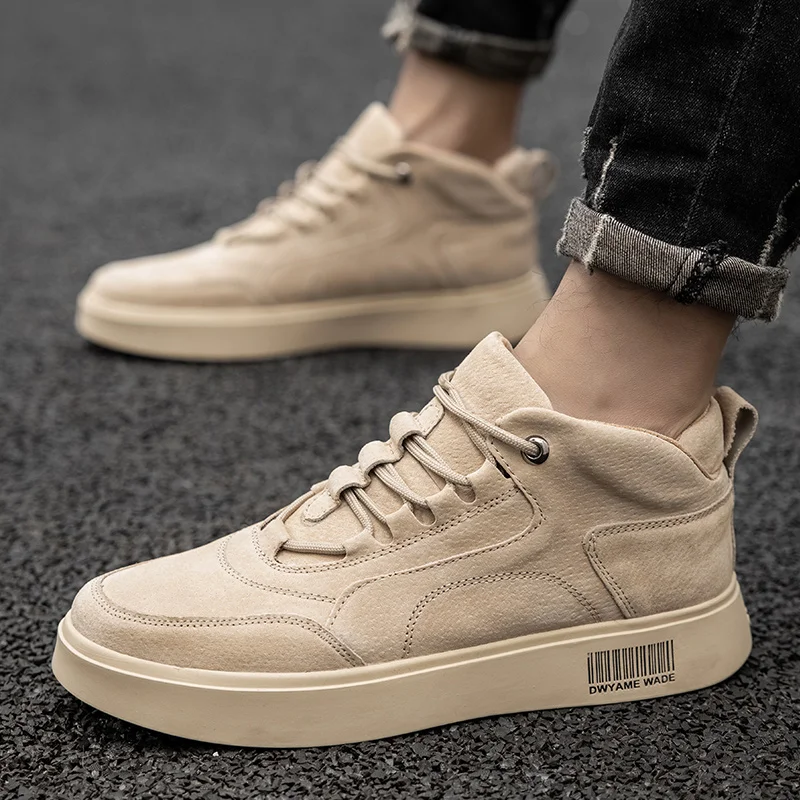 

Men Casual Shoes lace up oxfords lace up Footwear Breathable Outdoor fashion Male Sneakers Comfortable suede Leather Men Shoes