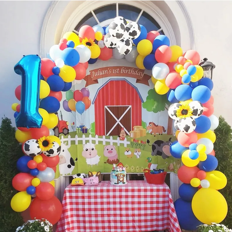 Набор воздушных шаров с коровой 10 шт. | Дом и сад