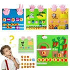 Войлочные цифры для пальцев, детский подсчет, интеллектуальное развитие, математические Детские игрушки Монтессори для раннего развития