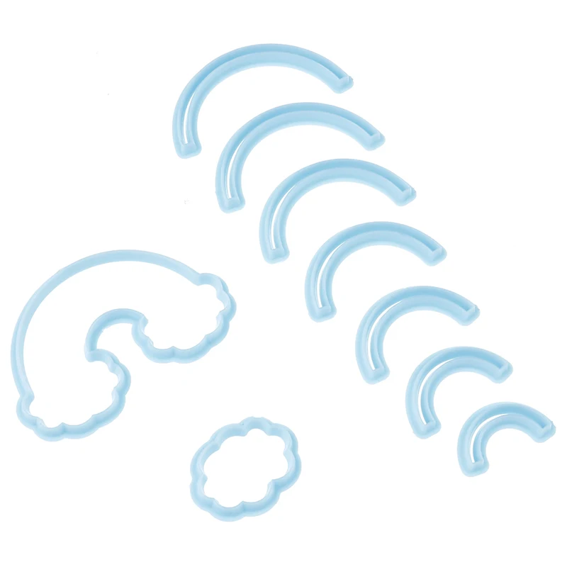 

9cps/set 3D Printed Fondant Cookie Cutter Biscuit Mold Rainbow Cookie Cutter Custom Made For Cake Decorating Tools