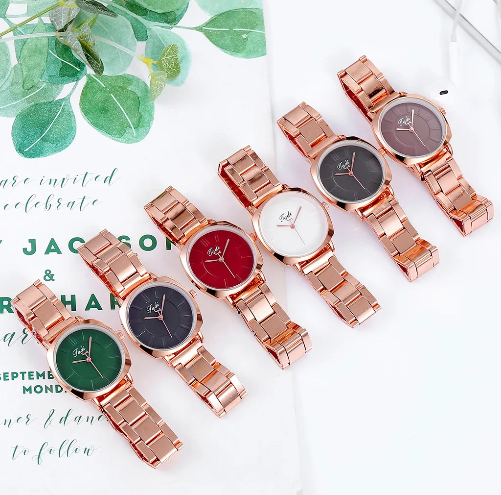 Reloj Mujer женские часы-браслет часы блестящие повседневные кварцевые из