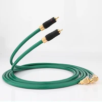 pair preffair high quality silver copper mix plated rca interconnect cable gold plated rca to rca plug hifi audio cable