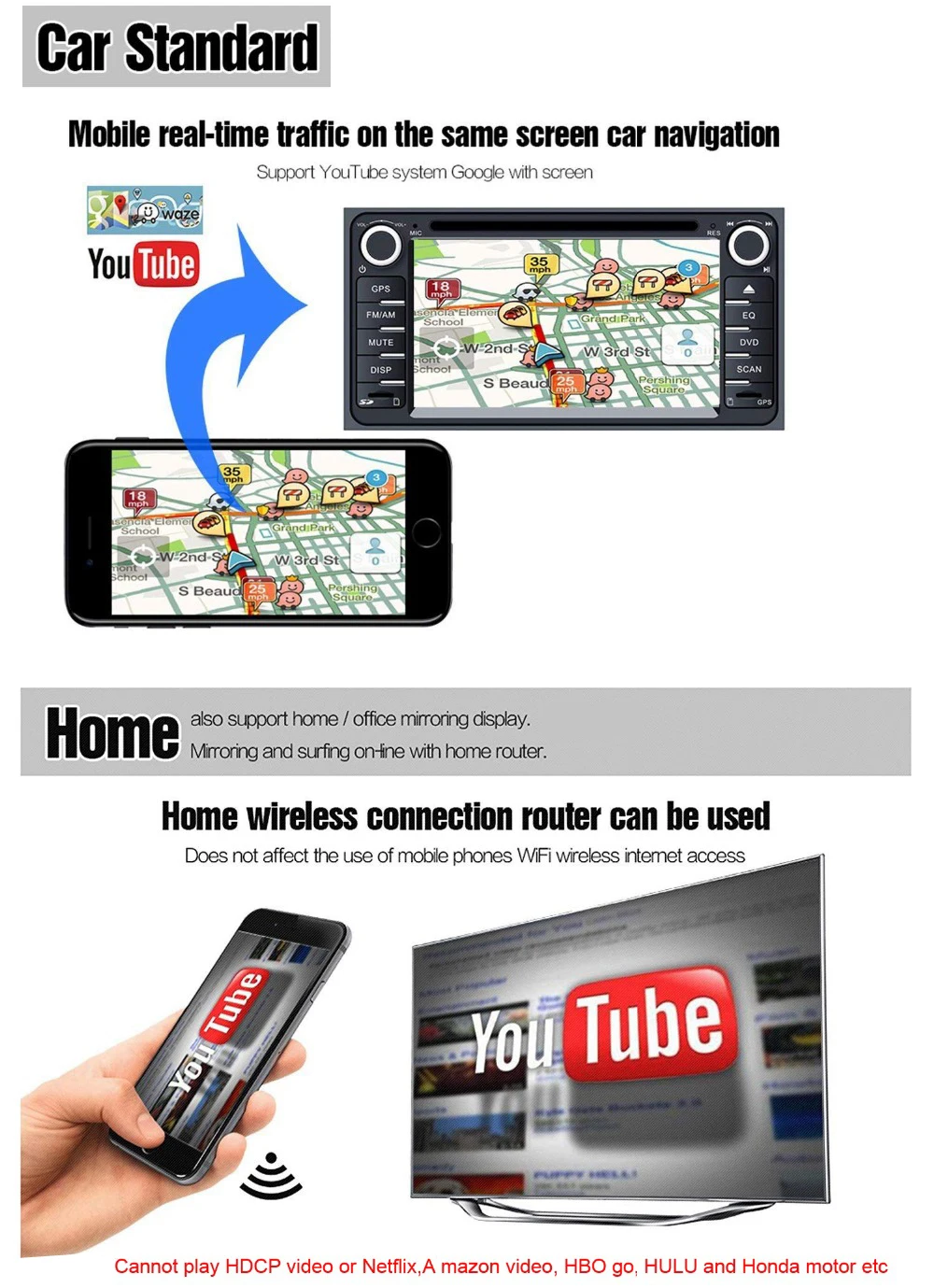 AV HDMI беспроводной WiFi дисплей ключ зеркальная коробка Android IOS Телефон к автомобилю ТВ видео адаптер Miracast DLNA Airplay экран зеркалирование
