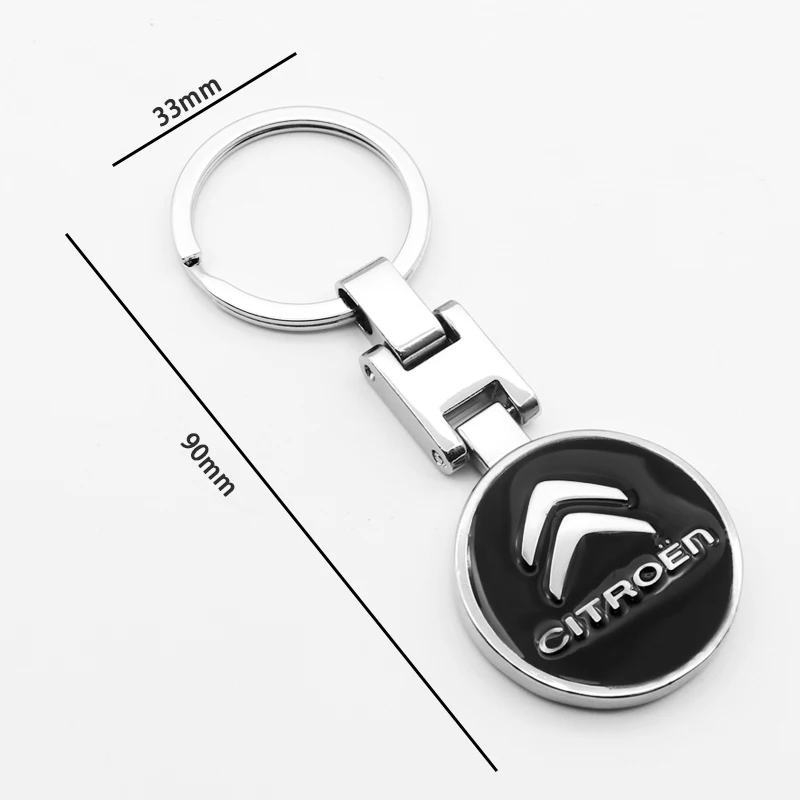 

Fashion 3D Metal Car Keychain Auto Badge Emblem Key Chain Key Ring Key Holder for Citroen-C1 3 6 BX CX GT C4Cactus C4PICASS