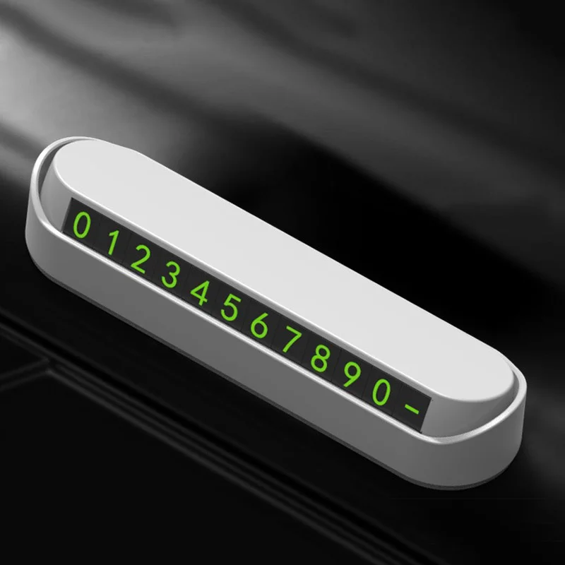 car phone number card plate hidden temporary parking night fluorescent telephone number auto park stop accessories free global shipping