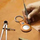 Защитный чехол-накладка для airtag, из кожи, с защитой от потери, с брелоком, Bluetooth-трекером, силиконовый чехол для Apple Air-меток