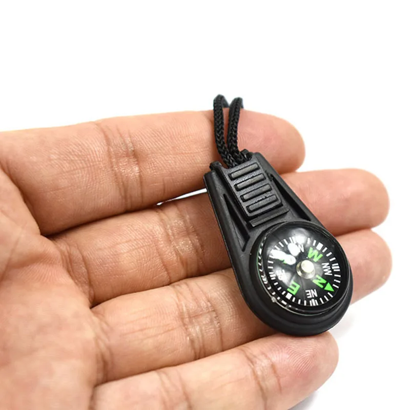 10 шт. Многофункциональный Металлический Карабин Мини Компас шестерни выживания