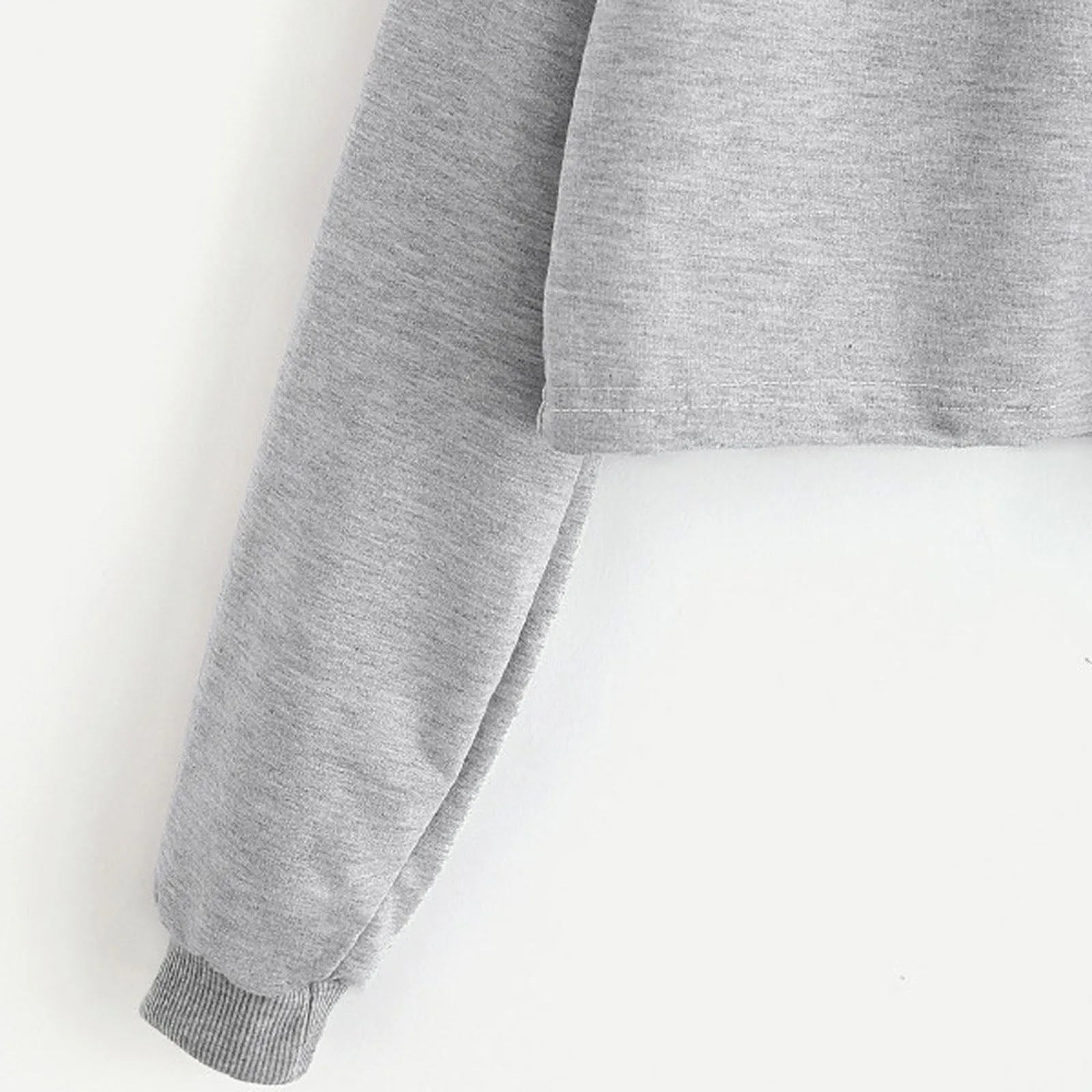 

New Women Hoodies Korean Letters Printed Crop Top Long Sleeve Hooded Sweatshirt Women Autumn Harajuku Top Blouse Sudaderas mujer