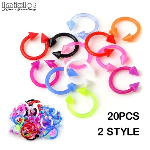 20 шт., силиконовые украшения для пирсинга imixlot