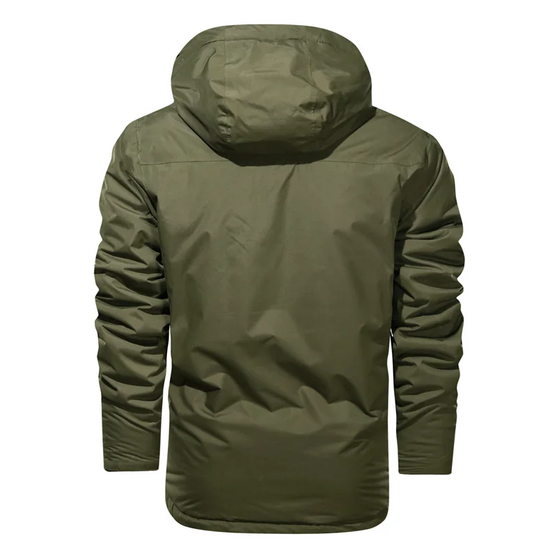 Куртка мужская демисезонная с капюшоном Бомбер на молнии однотонная ветровка в