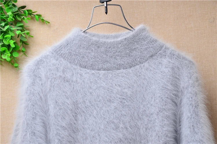 

genuine mink cashmere sweater women pure mink cashmere pullover knitted short jacket winter basic fur clothes free shipping f61