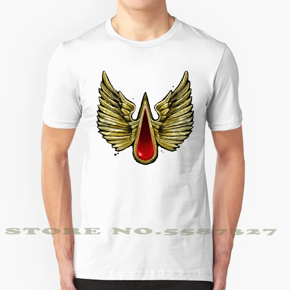 Черно-белая футболка с изображением ангелов крови для мужчин и женщин - купить по