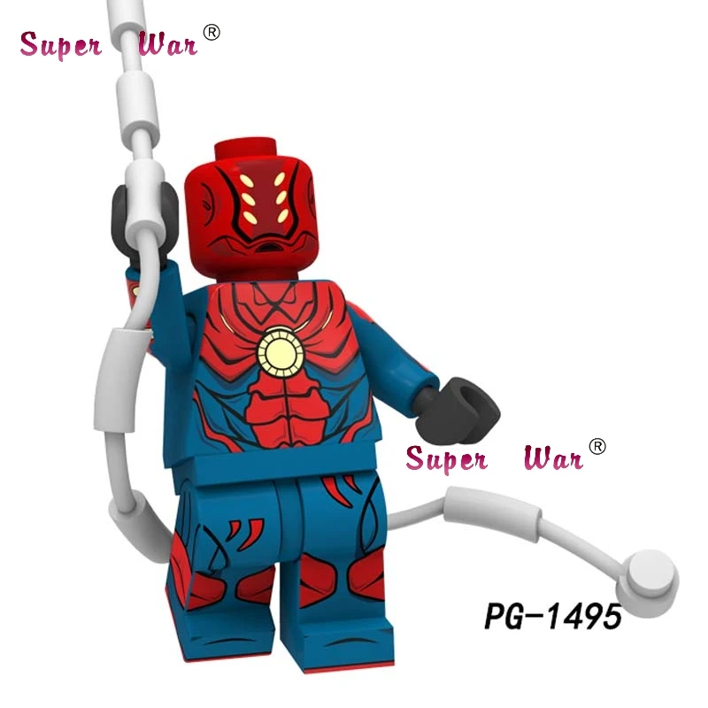 Одиночный фильм Marvel Lizard четыре Elementals Fire Wind Jonah MJ SpiderMan Mysterio IronMan вдали от дома Строительные кубики, детские игрушки - Цвет: PG1495