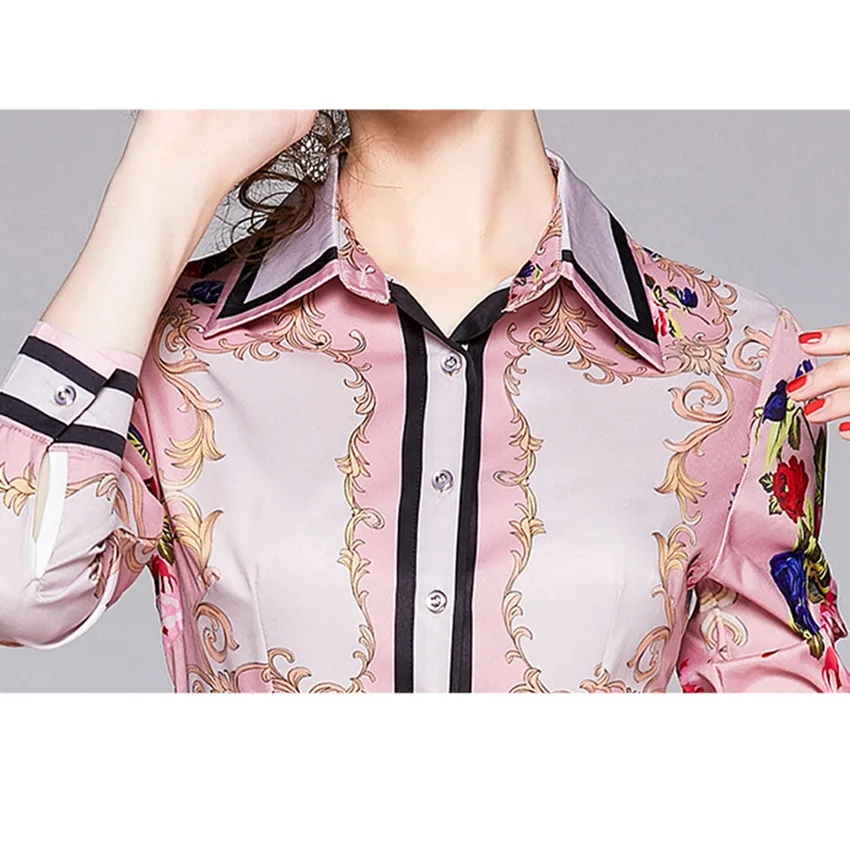 

European Floral Print Designer Runway Elegant Dress Women Long Sleeve Autumn Dress Casual Midi-calf Party Dresses Robe Femme