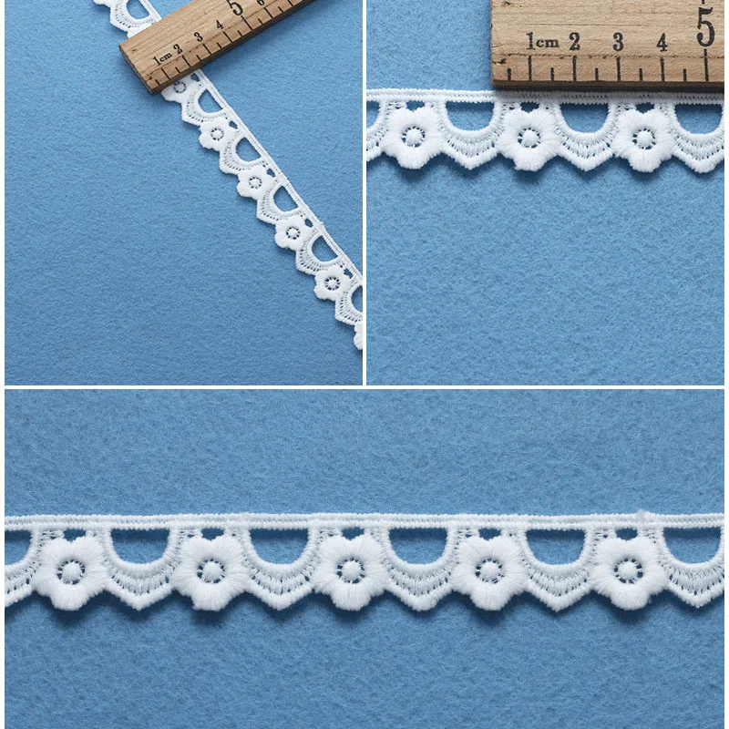 7 Yard/lot White Color Patchwork Cotton Crocheted Lace Ribbon Wedding Party Craft Apparel Sewing Fabric DIY dress Accessories |