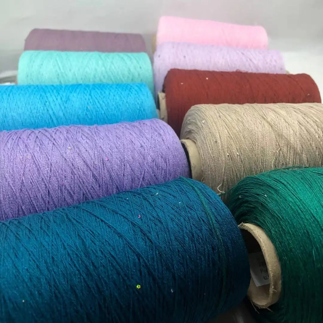 

500g 6# Sequin Linen Yarn for hand knitting Crochet lace yarn to knit Twist silk line threads DIY handmake Crocheting