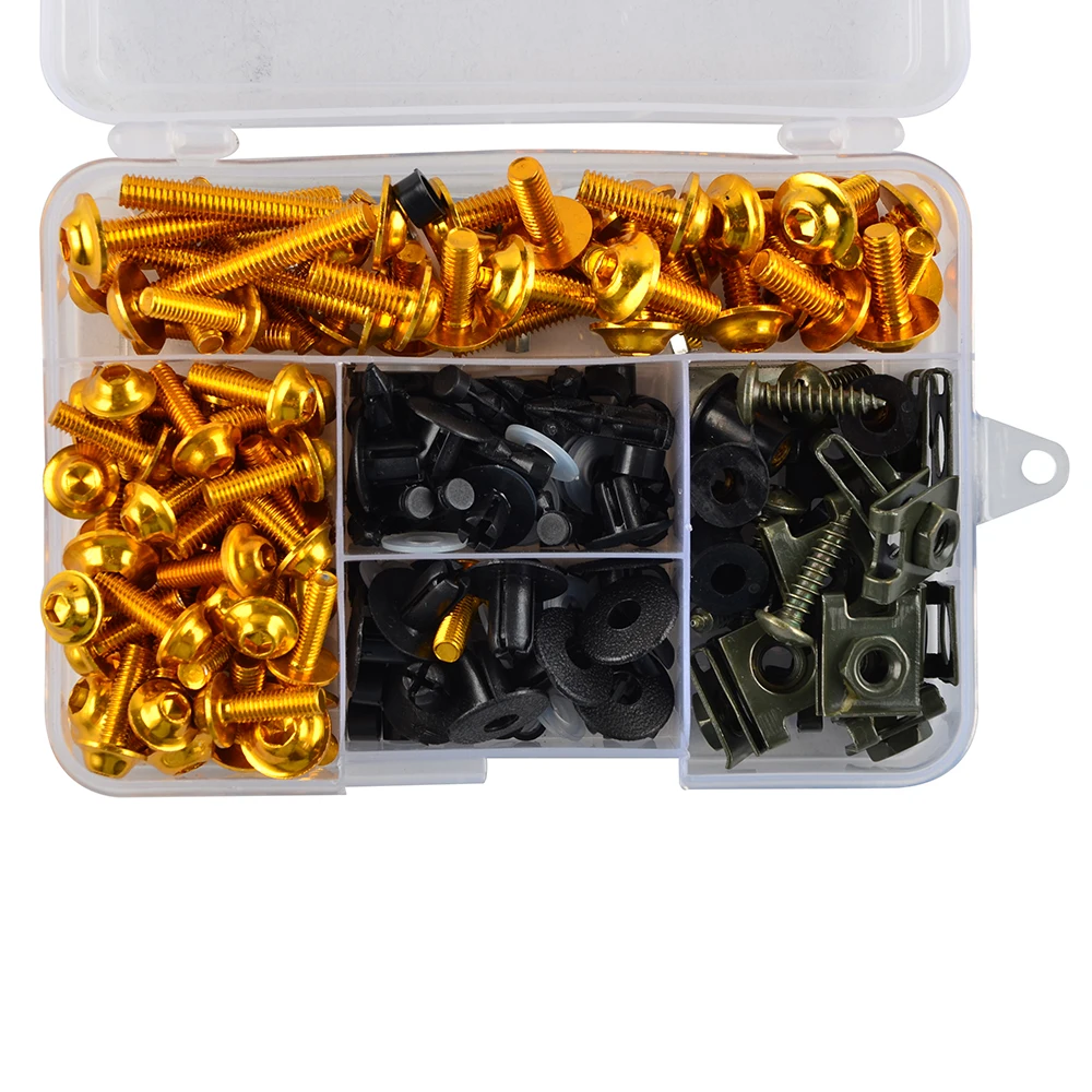 Комплект болтов обтекателя мотоцикла винты для кузова гайки Kawasaki Ninja 250R 300 500 650 ZX10R