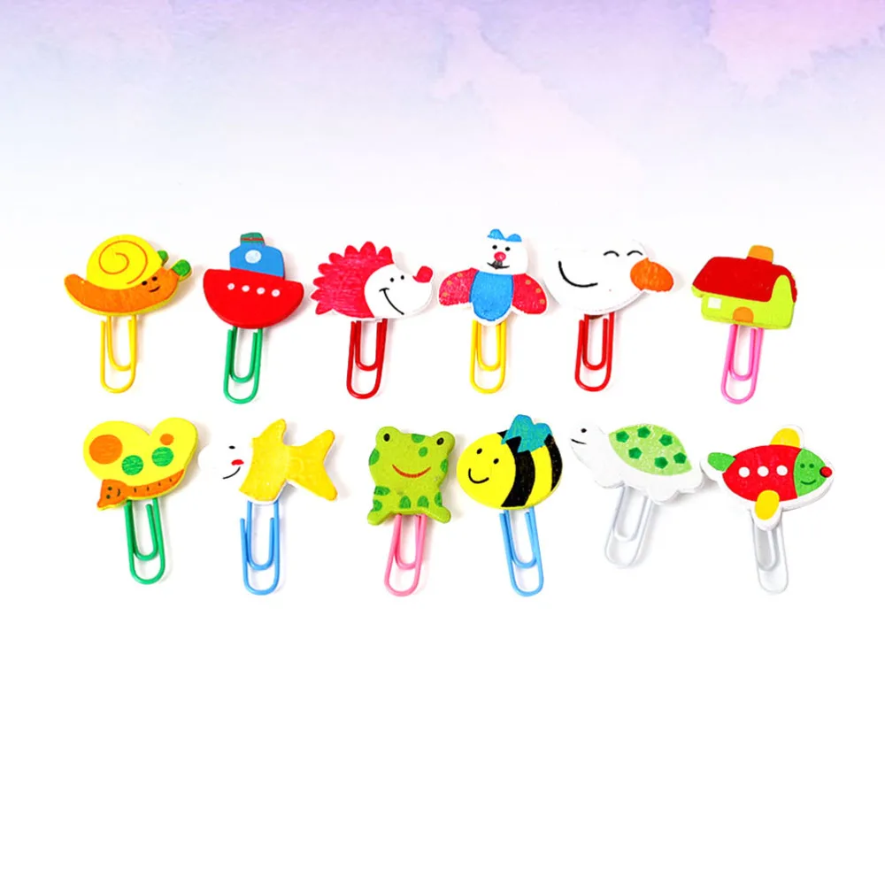 

48PCS Creative Animal Bookmarks Pin Adorable Animal Bookmarks Pin Cartoon Animal Paper Clips Funny School Supplies for Students