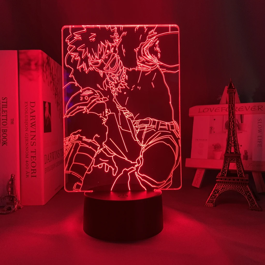 

3D светодиодный светильник с аниме мой герой Академии спальня украшения лампы подарок на день рождения с рисунком из аниме украшение ночник