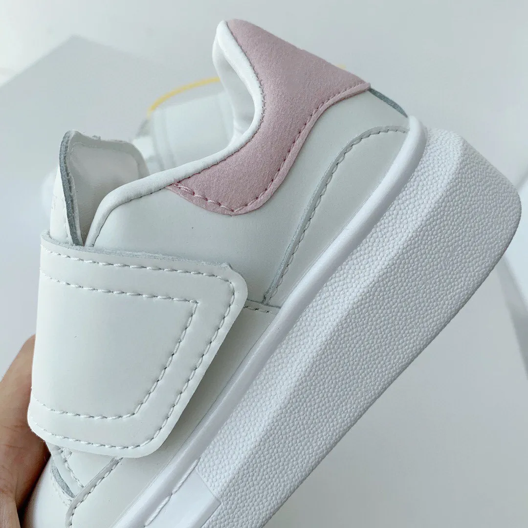 

Child Velcro Board Shoes Luxury Designer Famous Brand Shoes Thick Bottom Waterproo Fashion for Kids Wide Type Sneakers