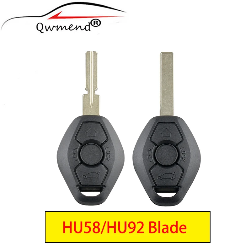 3 кнопки для BMW чехол ключей HU58/HU92 Blade Автомобильный Брелок 1 5 6 7 серия Z3 Z4 X3 X5 M5 325i E38