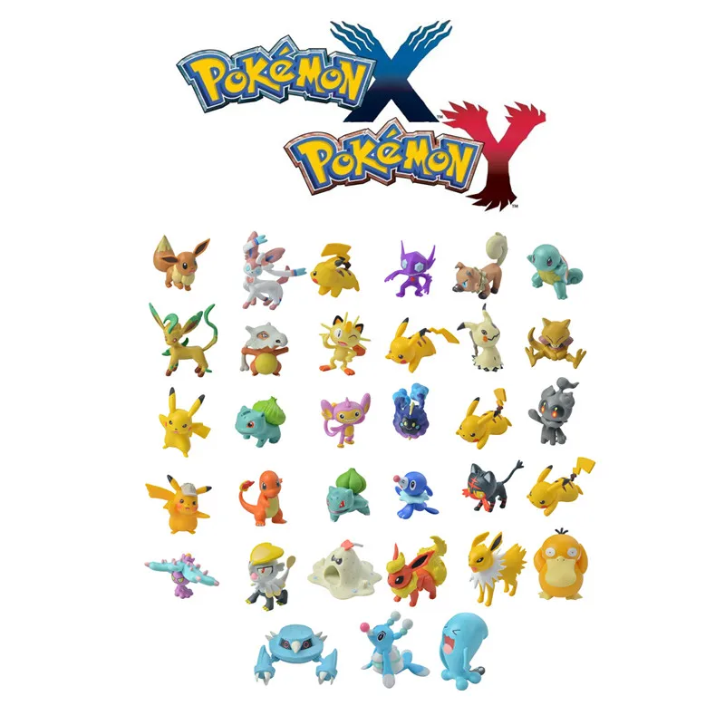 

Pokemon Puzzle Plastic Model Elf Toy Pikachu Little Fire Dragon Wonderful Frog Seed Fairy Fairy Child Birthday Present 33Pcs