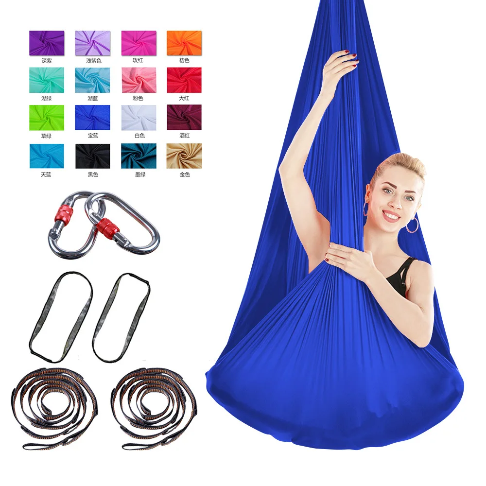

4M Air Yoga Hammock Indoor Silk Anti Gravity Yoga Knot Free Including Buckle And Rope