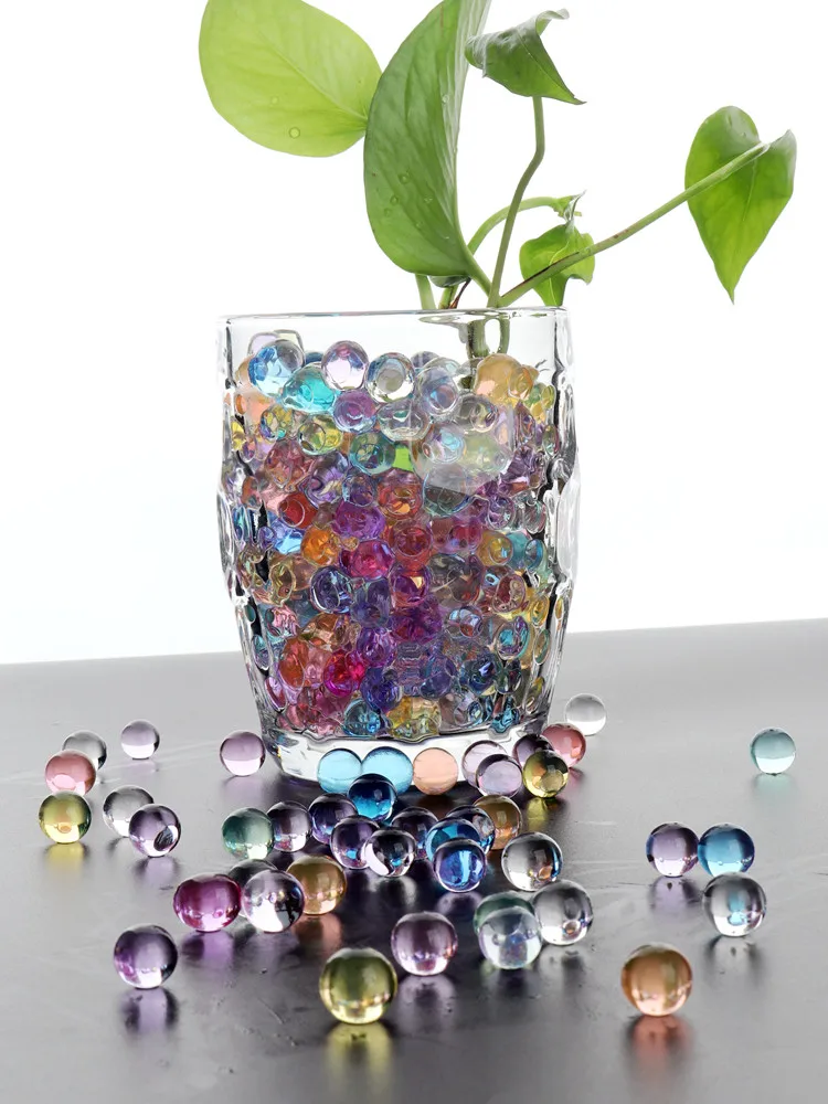 100Stk Mix Wasser Kugel Blütengelee Wasserperlen Schlamm Gel Kristall Boden Neu 