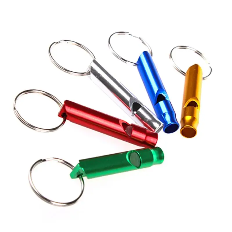 

Outdoor Metal Multifunction Whistle Pendant With Keychain Keyring For Outdoor Survival Emergency Mini Size whistles Team Gift