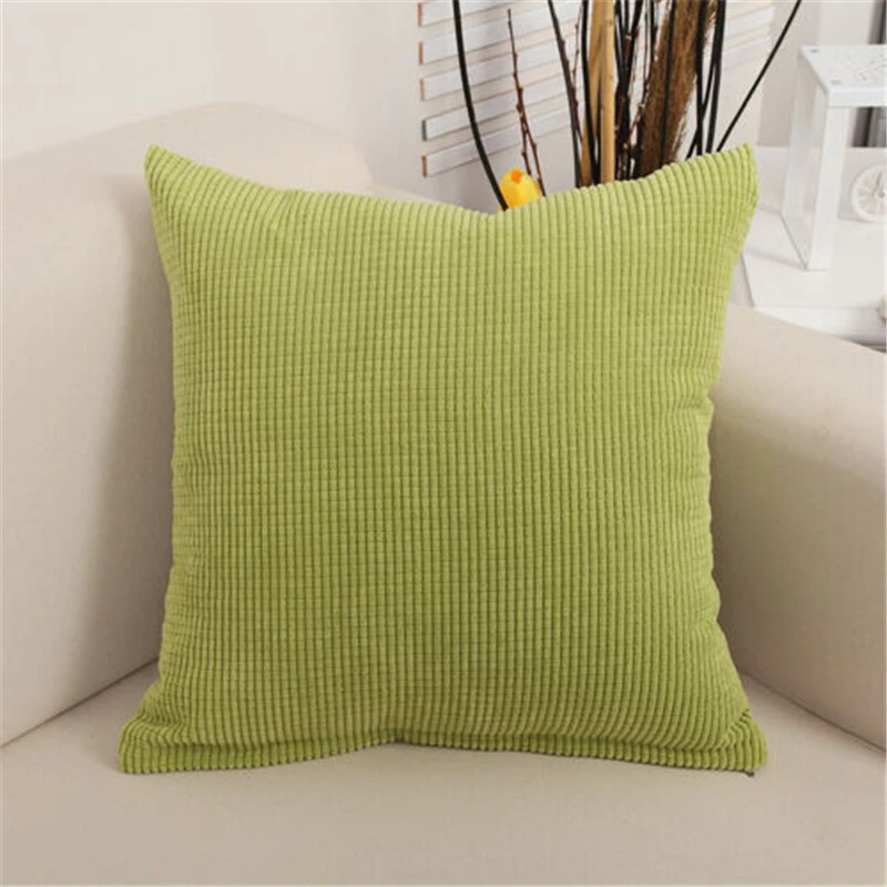 Luxury Corduroy Pillow Cover Case Green Yellow Pink Gray White Black Home Decorative Sofa Throw cushion cover | Дом и сад