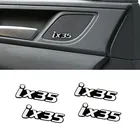 4 шт. автомобиль аудио украсить 3D алюминиевая эмблема Стикеры для Hyundai ix35 аксессуары для стайлинга автомобилей