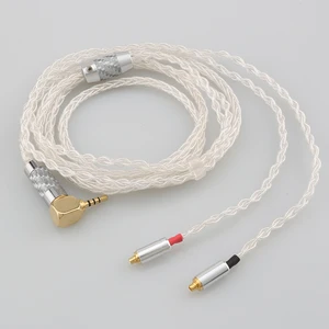 Audiocrast 99.99% Pure Silver 2.5/3.5/4.4/6.5mm XLR Plug to MMCX Earphone Cable For Shure se535 se846 MMCX AKG N5005 N40 N30 New