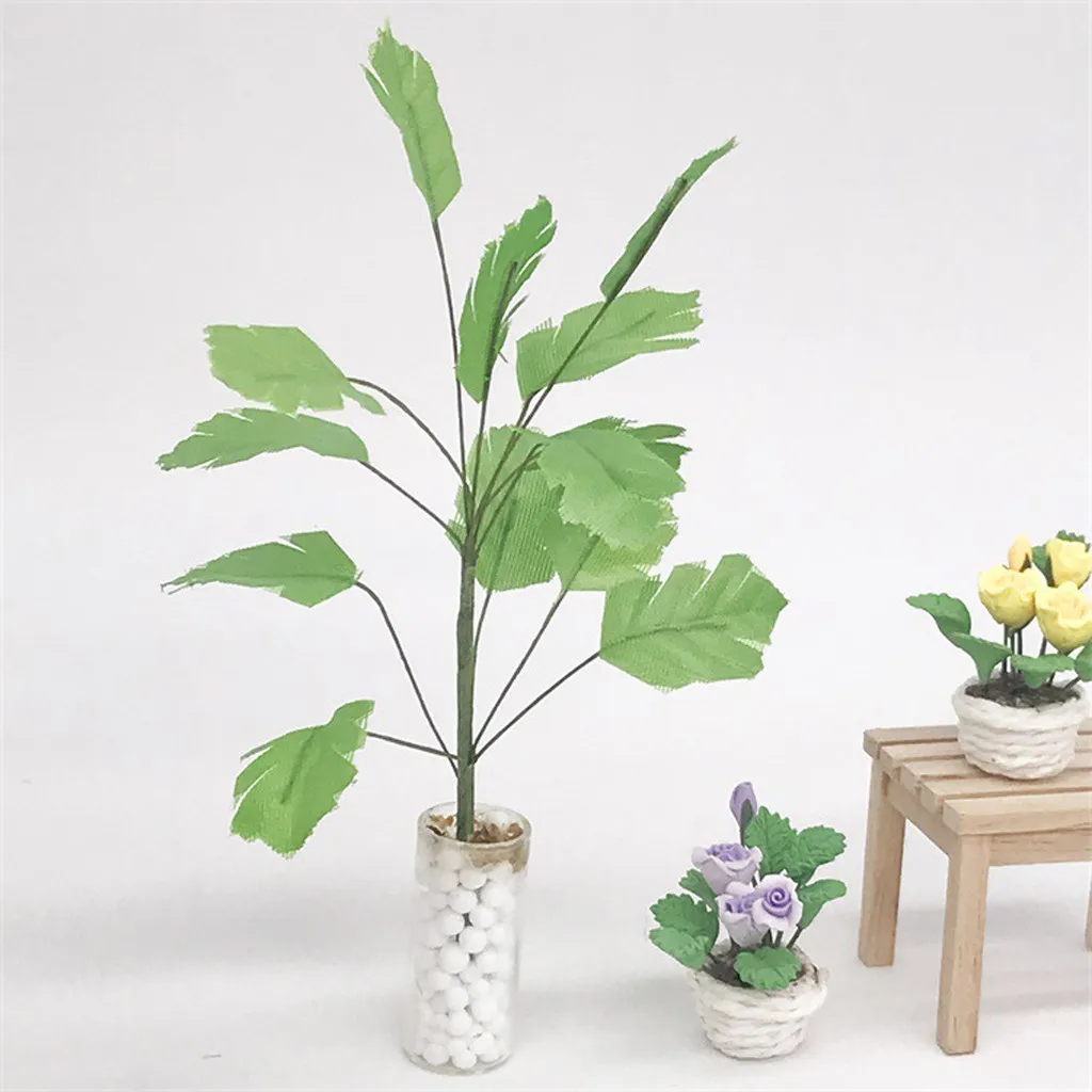 Миниатюрный миниатюрный кукольный домик 1:12 искусственное изысканное зеленое