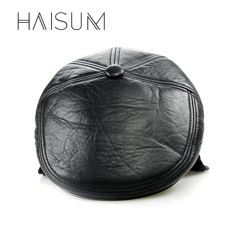 Хайсум круто! Мужская шапка высокого качества из искусственной кожи модная