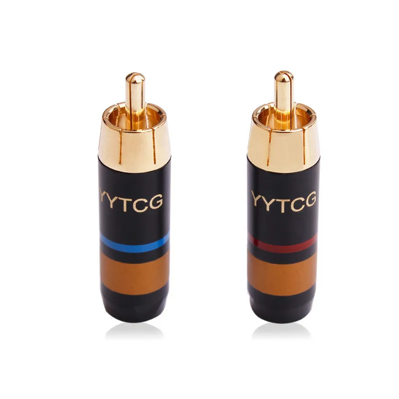 RCA Jack разъем Чистый медный с золотым покрытием аудио кабели Мужской адаптер