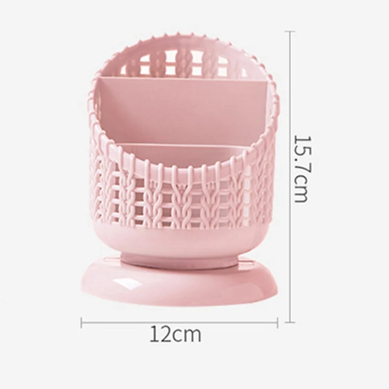 

Imitation Vine-plastic Pen Tube Hollow Multifunction Desktop Storage Box Office Stationery Storage Box White/Blue/Pink 1PC