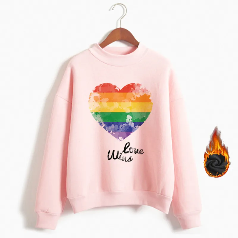 Женские толстовки с надписью Pride ЛГБТ Love Win женские в стиле Харадзюку Is одежда для