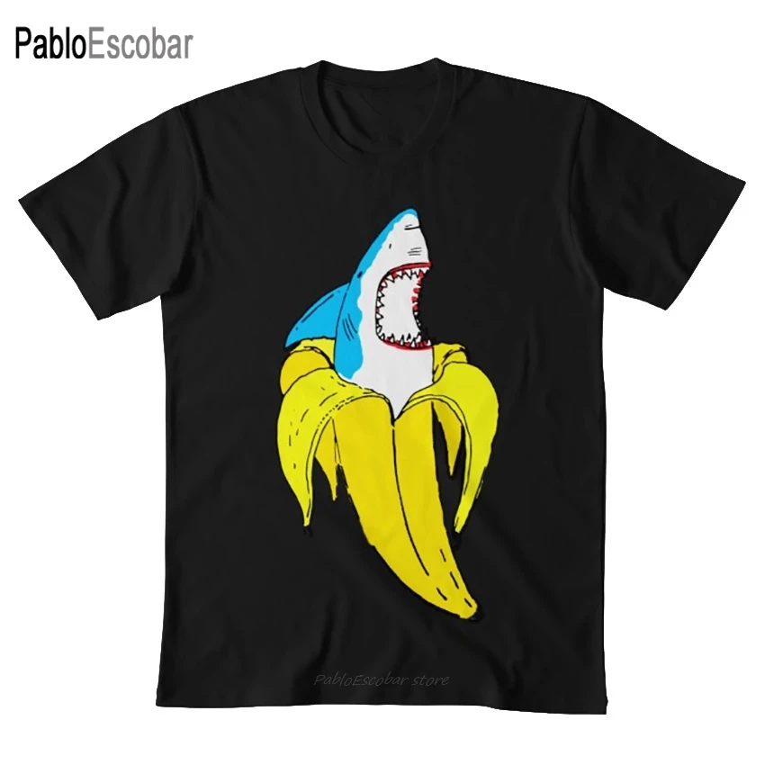 Funny Banana Shark T shirt funny banana shark fruit fruits fish trend trending pashions | Мужская одежда