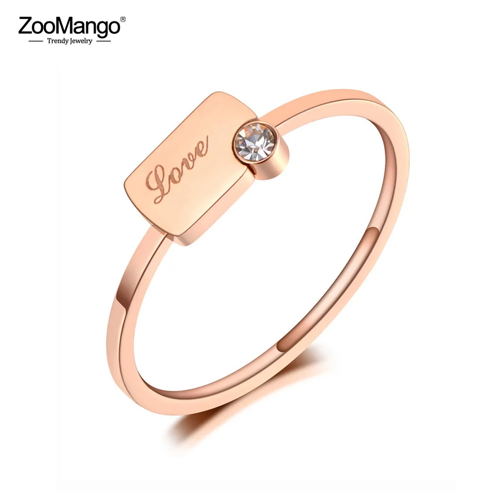 ZooMango модные оригинальные дизайнерские кольца из титановой нержавеющей стали Love