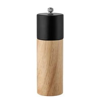natural rustic wood ceramic natural pepper salt grinder for restaurant