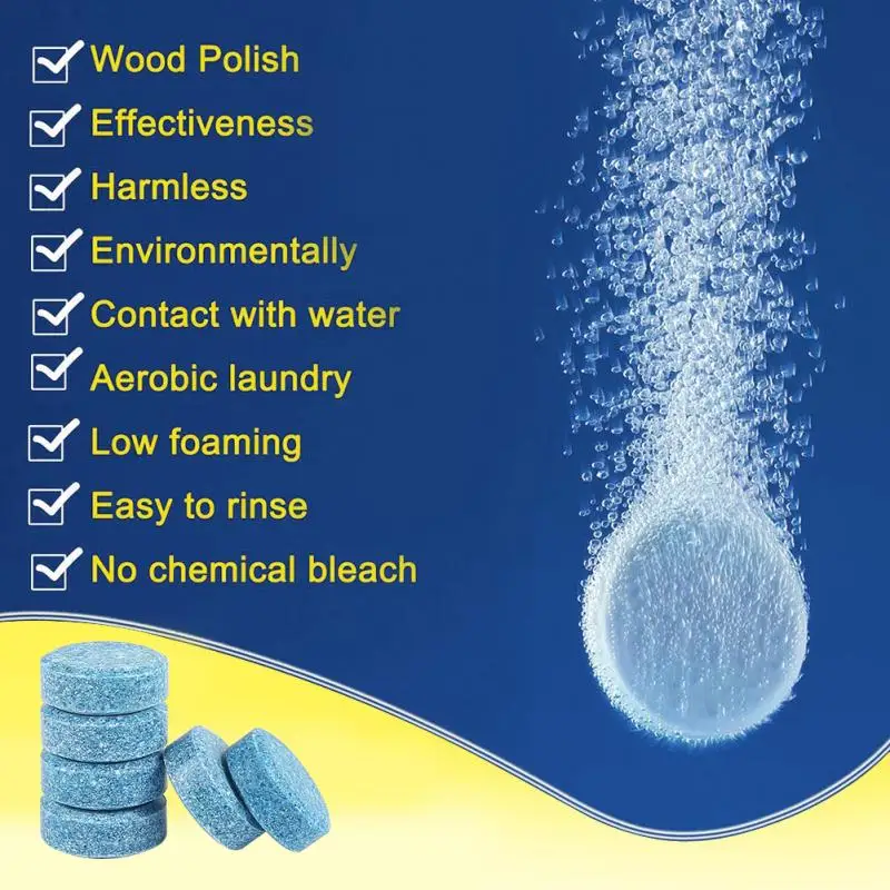 

1/5/10/20/30/40/50Pcs Car Solid Cleaner Effervescent Tablets Spray Cleaner Car Window Windshield Glass Cleaning Auto Accessories