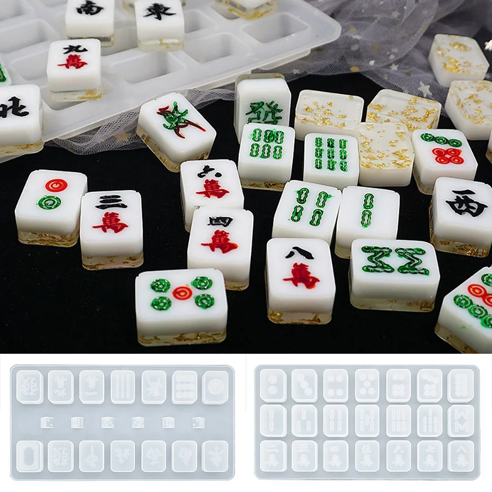 Силиконовая Прозрачная форма для Маджонга из эпоксидной смолы сделай сам (форма