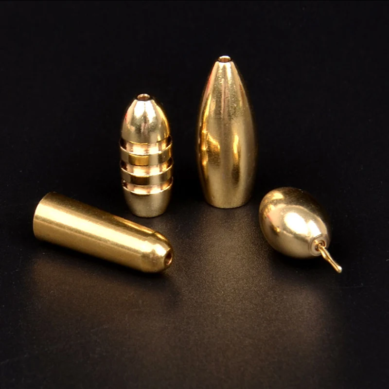 

5pcs 1.8g - 21g Fishing Bullet Weights Brass Sinker For Fishing Hook & Lure Texas Rig Tackle Accessories 4 Models