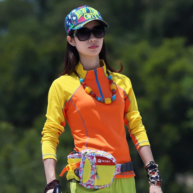 Летняя женская футболка для активного отдыха кемпинга походов быстросохнущая