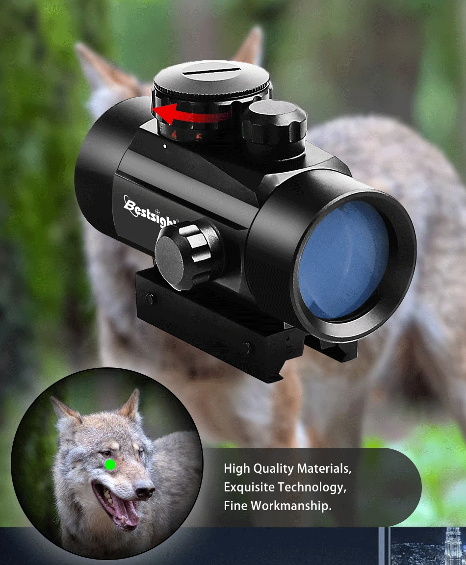 B bestsight 1x40 2x40 3x44 прицел с красной зеленой точечной подсветкой дальномер охотничий прицел 11 мм и 20 мм Вивер